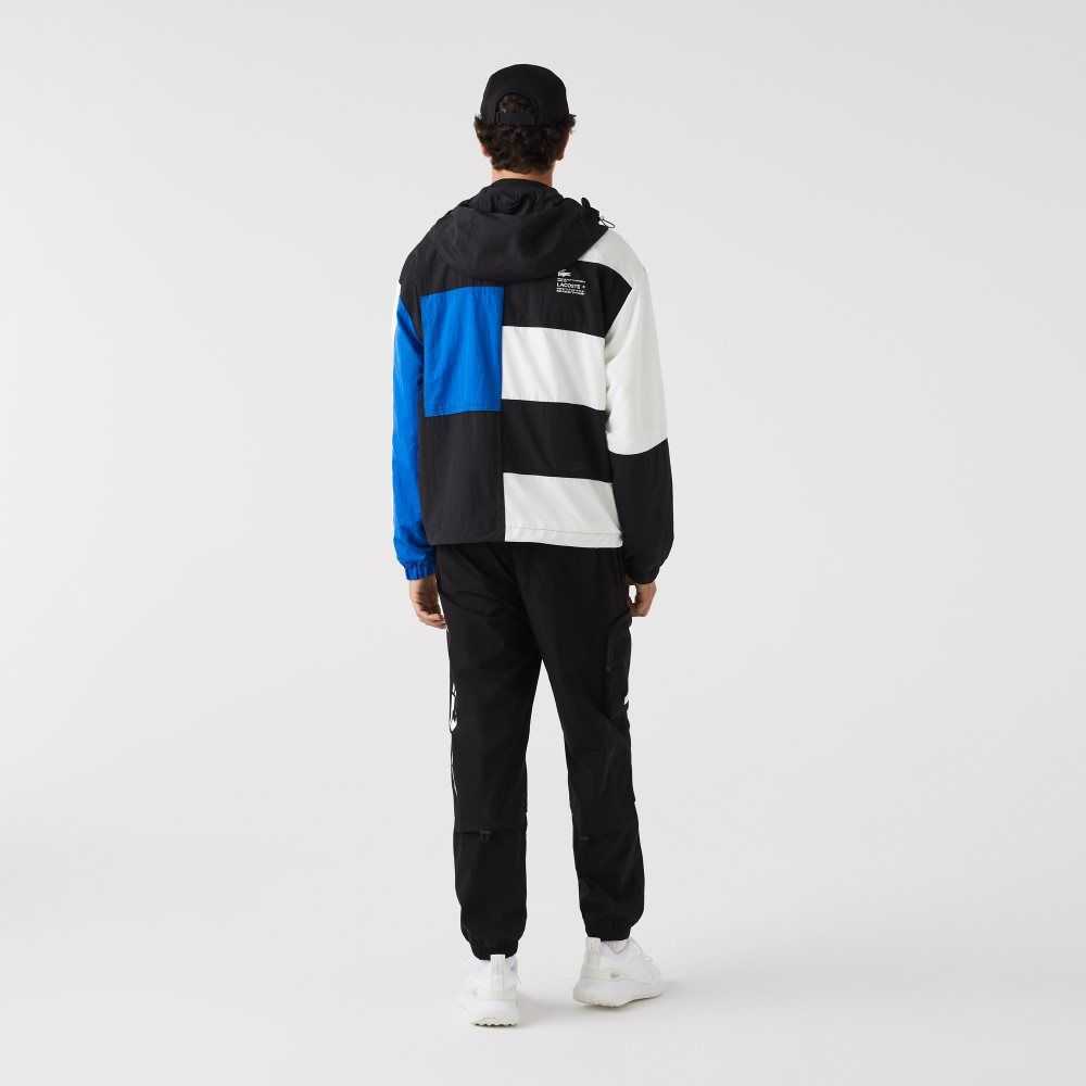 Lacoste Contrast Oversized Branding Negras | 0482-JPGCW