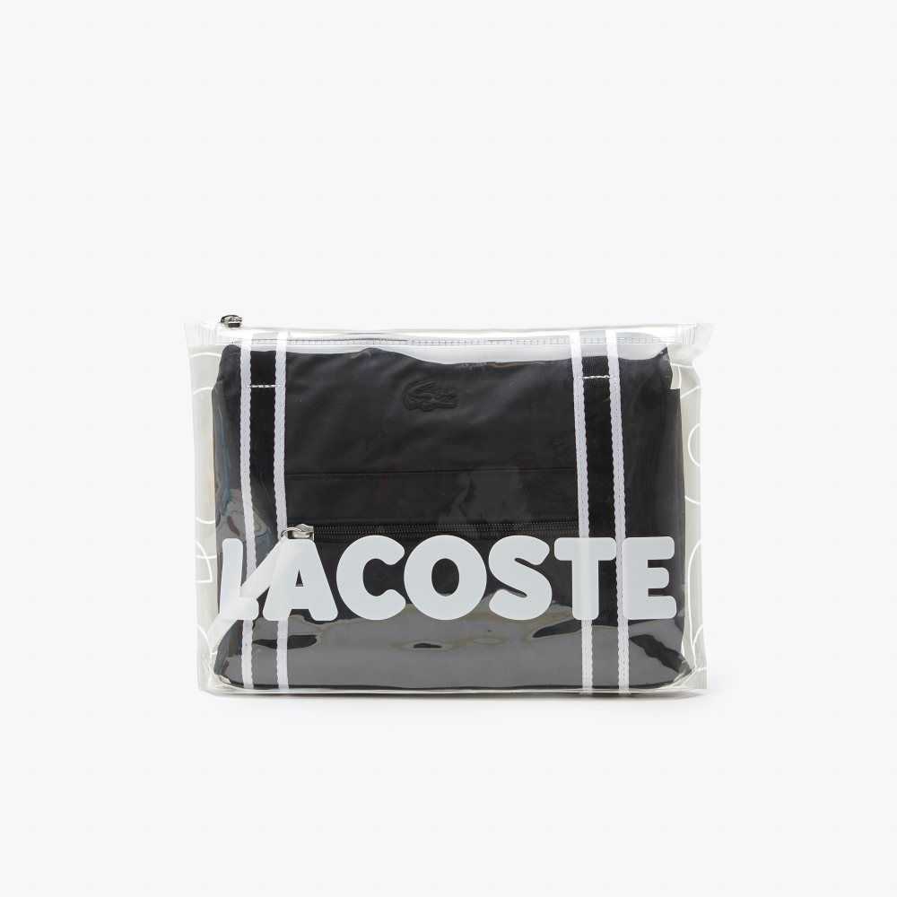 Lacoste Contrast Print Collapsible Weekend Negras Blancas | 9863-FZEDC