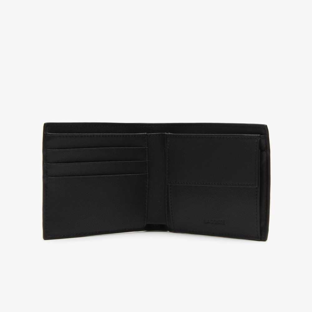 Lacoste Contrast Print Wallet Negras | 0427-FYRZL