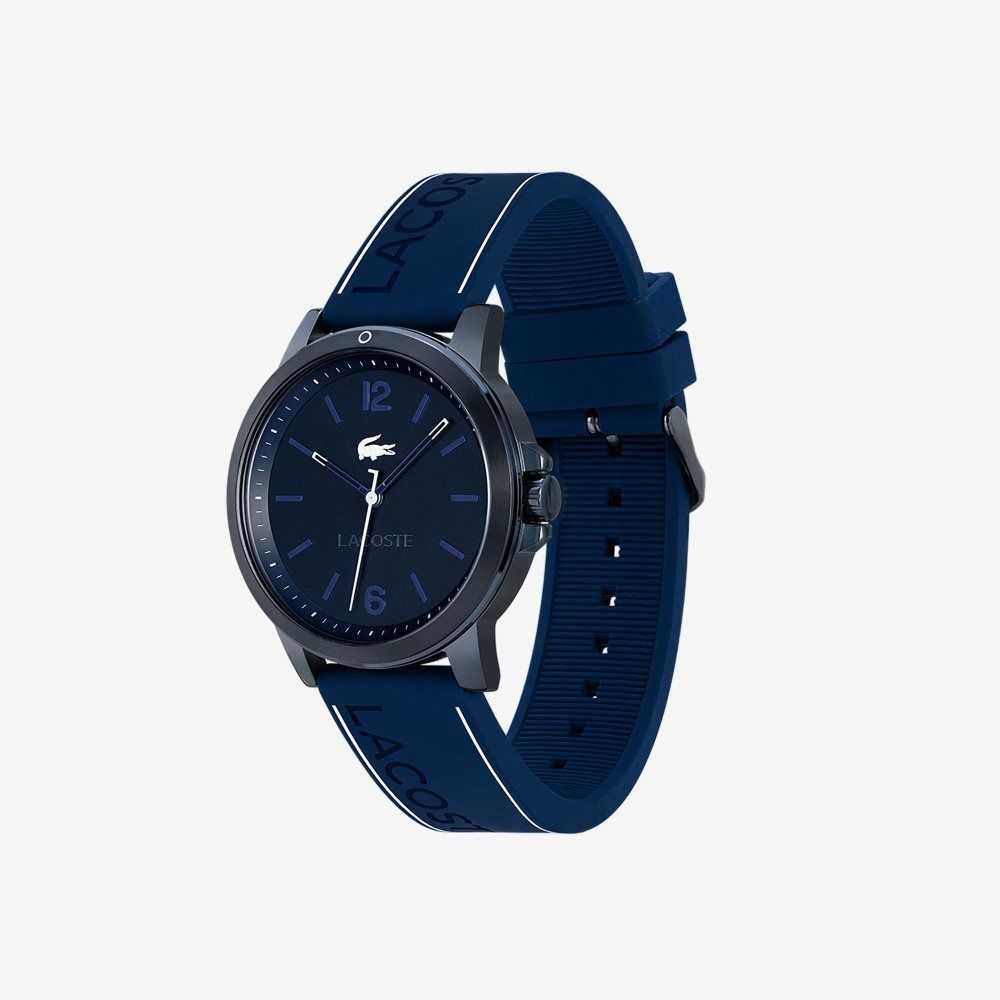 Lacoste Court 3 Hands Blue Silicona Azules | 8174-DMNWO