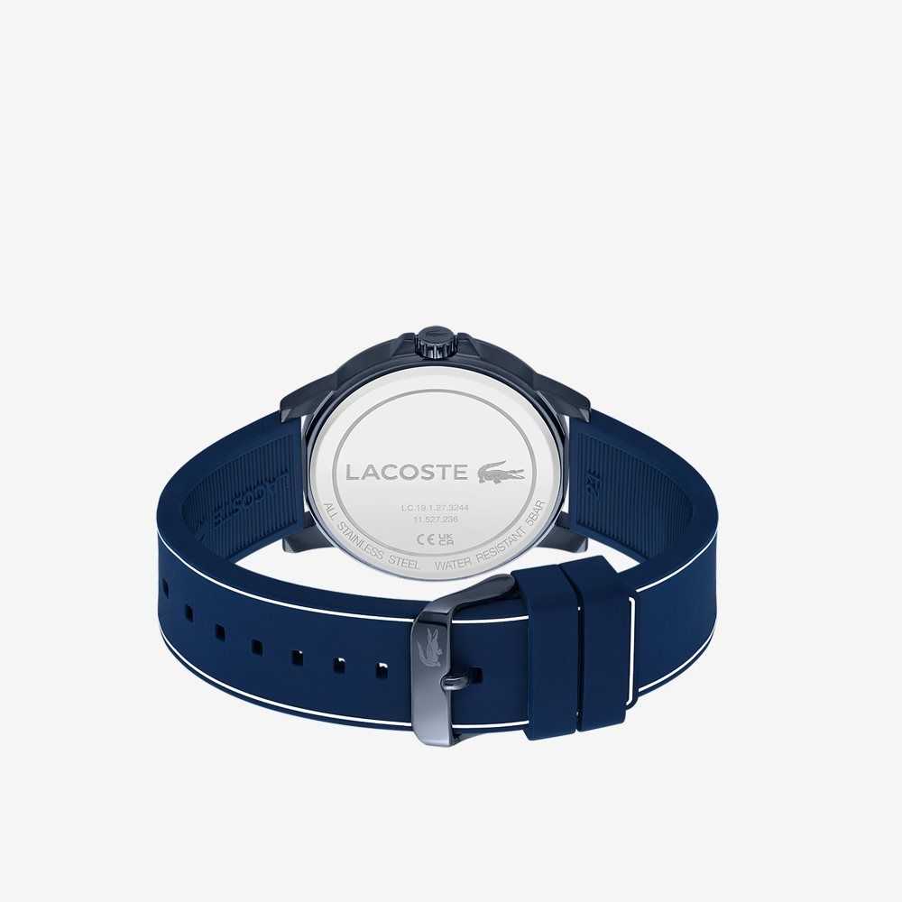 Lacoste Court 3 Hands Blue Silicona Azules | 8174-DMNWO