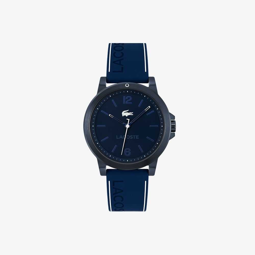 Lacoste Court 3 Hands Blue Silicona Azules | 8174-DMNWO