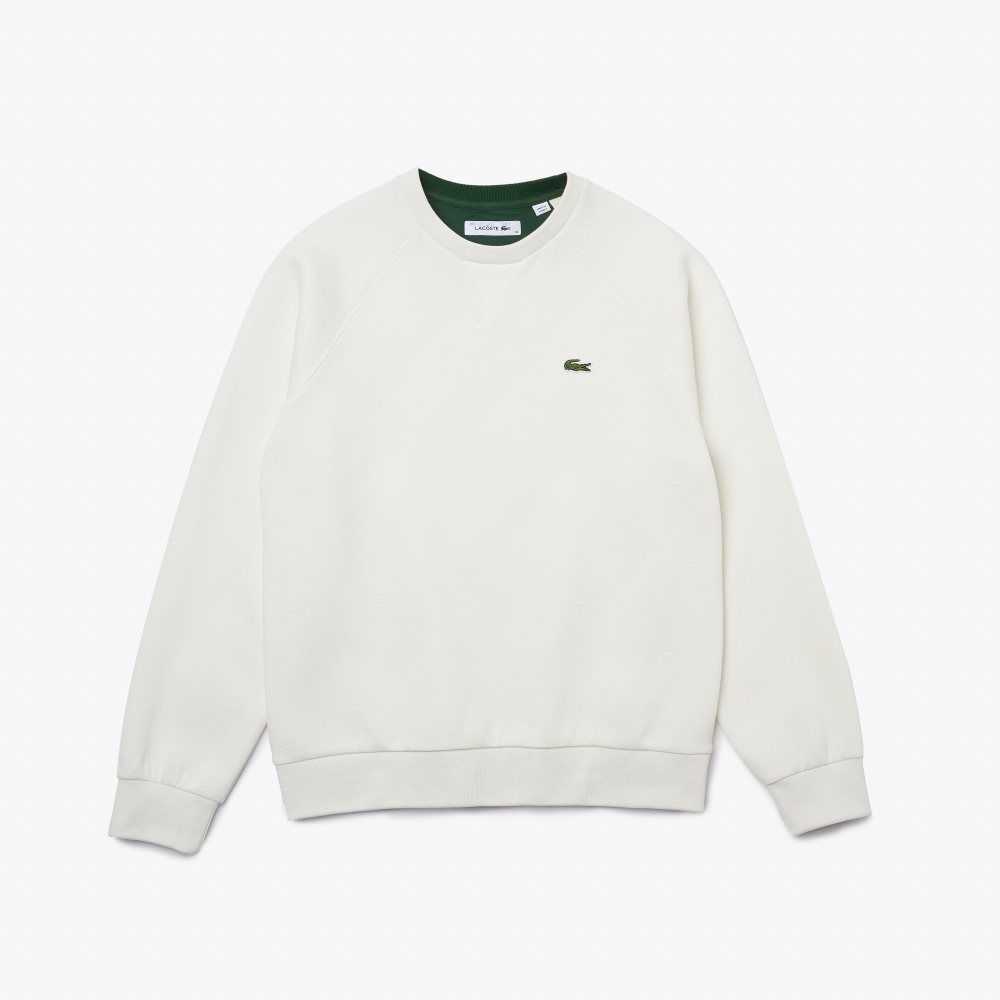 Lacoste Crew Neck Algodon Blend Blancas | 0163-GYXPF