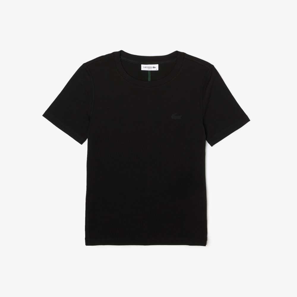 Lacoste Crew Neck Algodon Blend T-Shirt Negras | 1456-DESAC