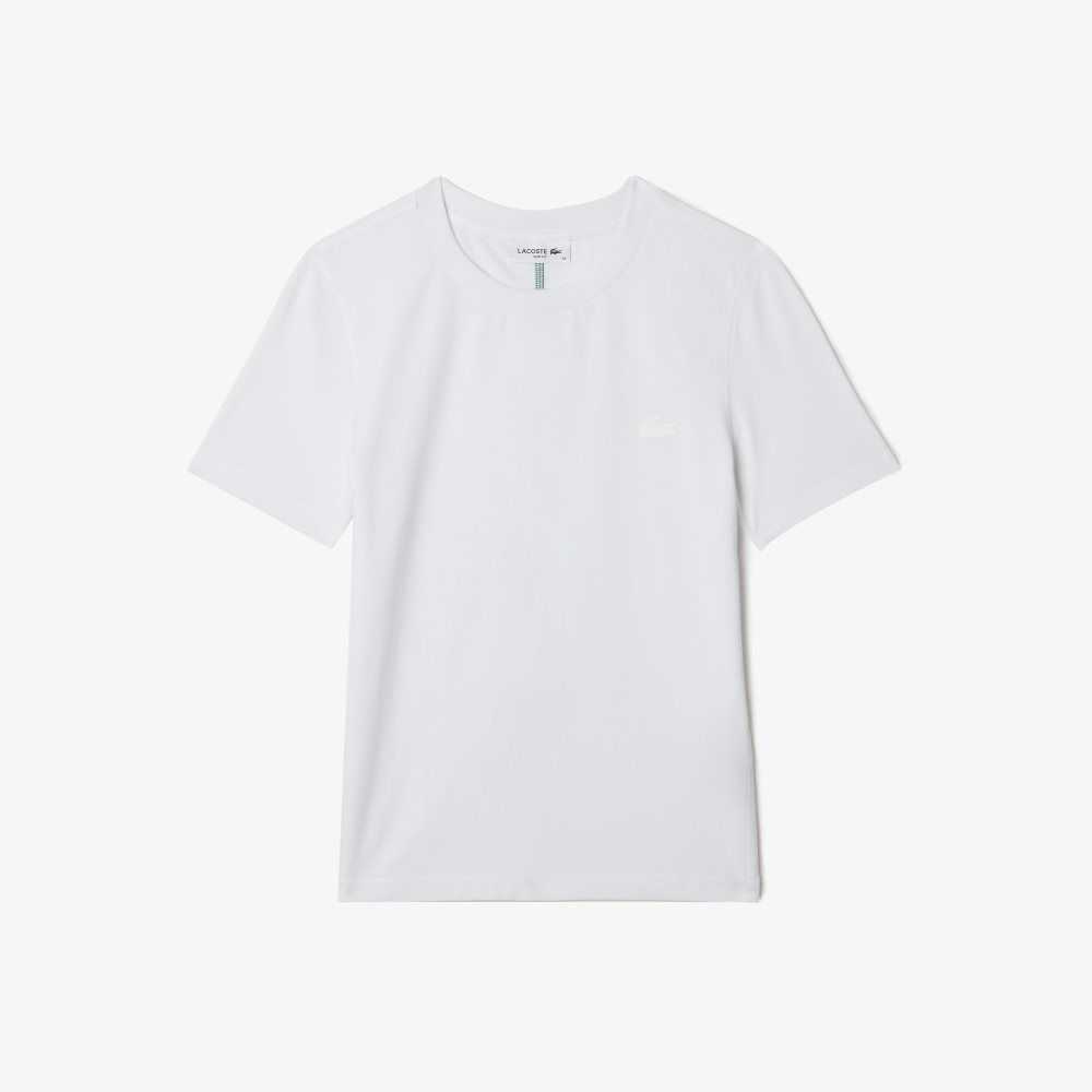 Lacoste Crew Neck Algodon Blend T-Shirt Blancas | 7253-ICTQB