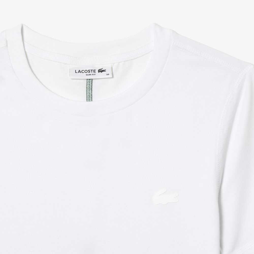 Lacoste Crew Neck Algodon Blend T-Shirt Blancas | 7253-ICTQB