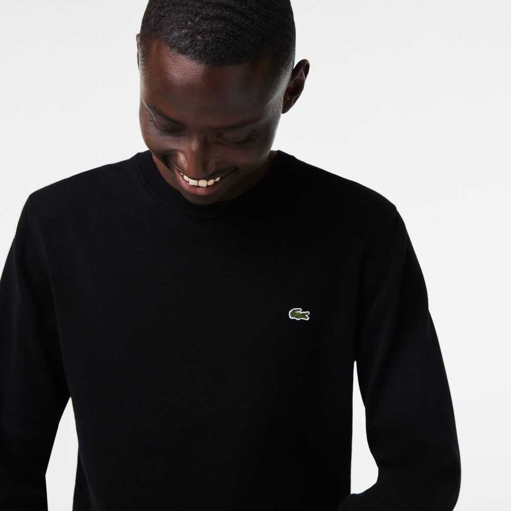 Lacoste Crew Neck Algodon Negras | 8109-PQNYA