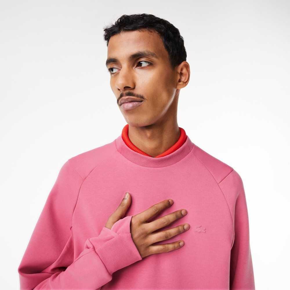 Lacoste Crew Neck Kangaroo Pocket Algodon Blend Rosas | 2593-GNOAU