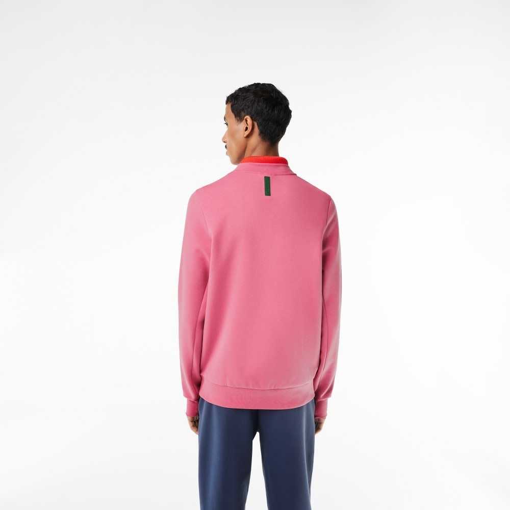 Lacoste Crew Neck Kangaroo Pocket Algodon Blend Rosas | 2593-GNOAU