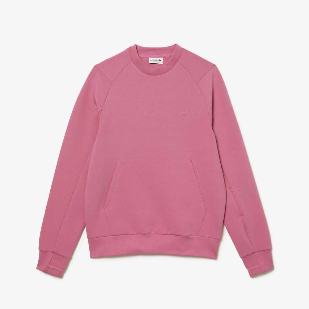 Lacoste Crew Neck Kangaroo Pocket Algodon Blend Rosas | 2593-GNOAU