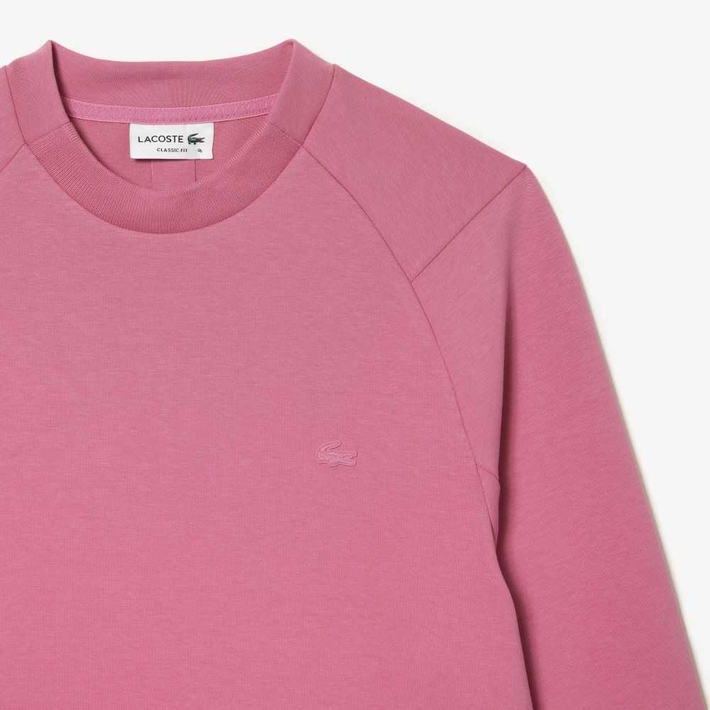 Lacoste Crew Neck Kangaroo Pocket Algodon Blend Rosas | 2593-GNOAU