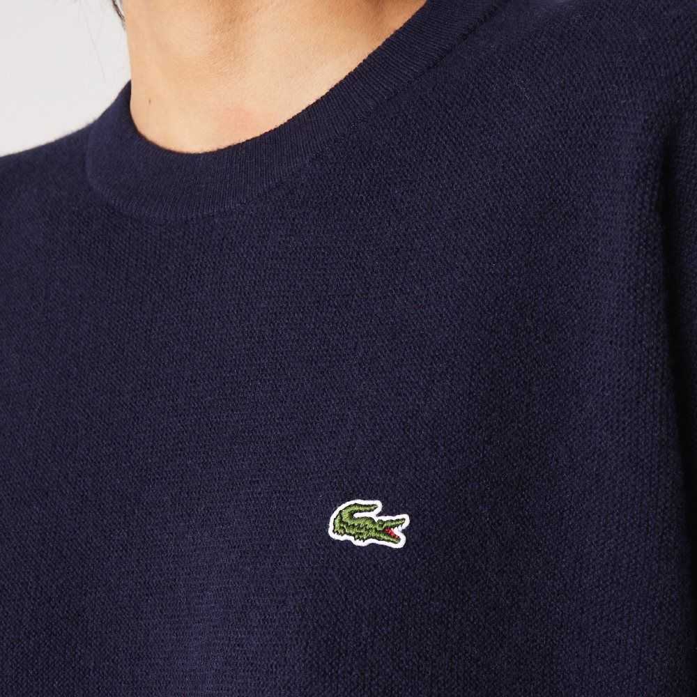 Lacoste Crew Neck Lana Azul Marino Azules | 8301-HJQZG