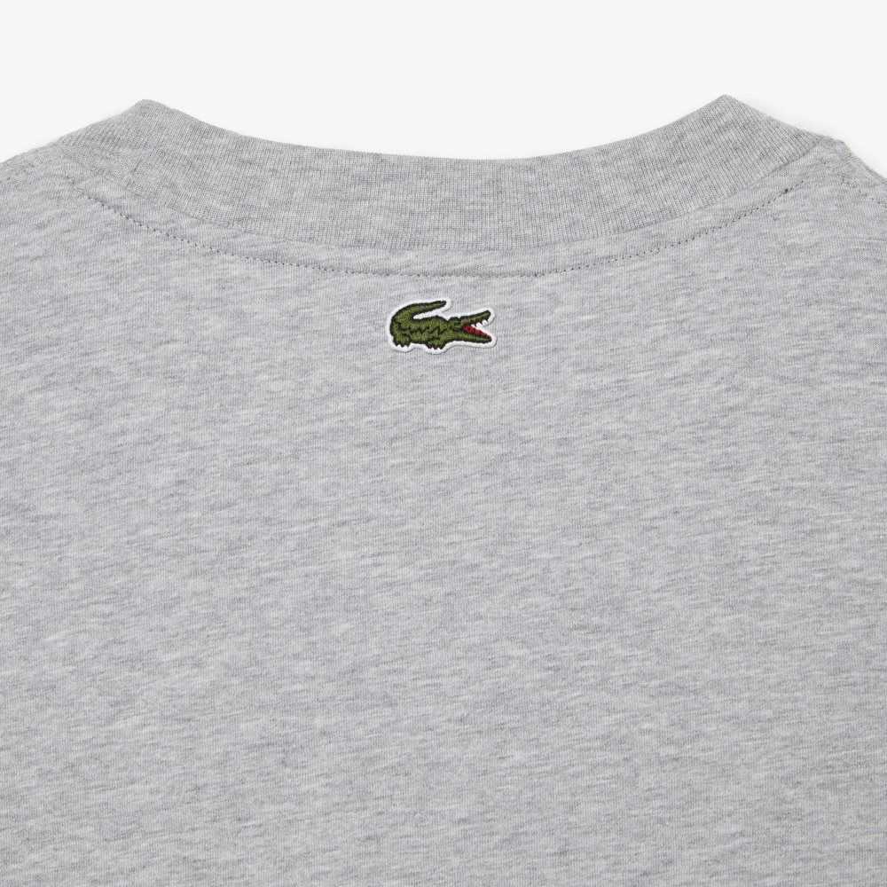 Lacoste Crew Neck Loose Fit Crocodile Print Gris | 0526-YBNIQ