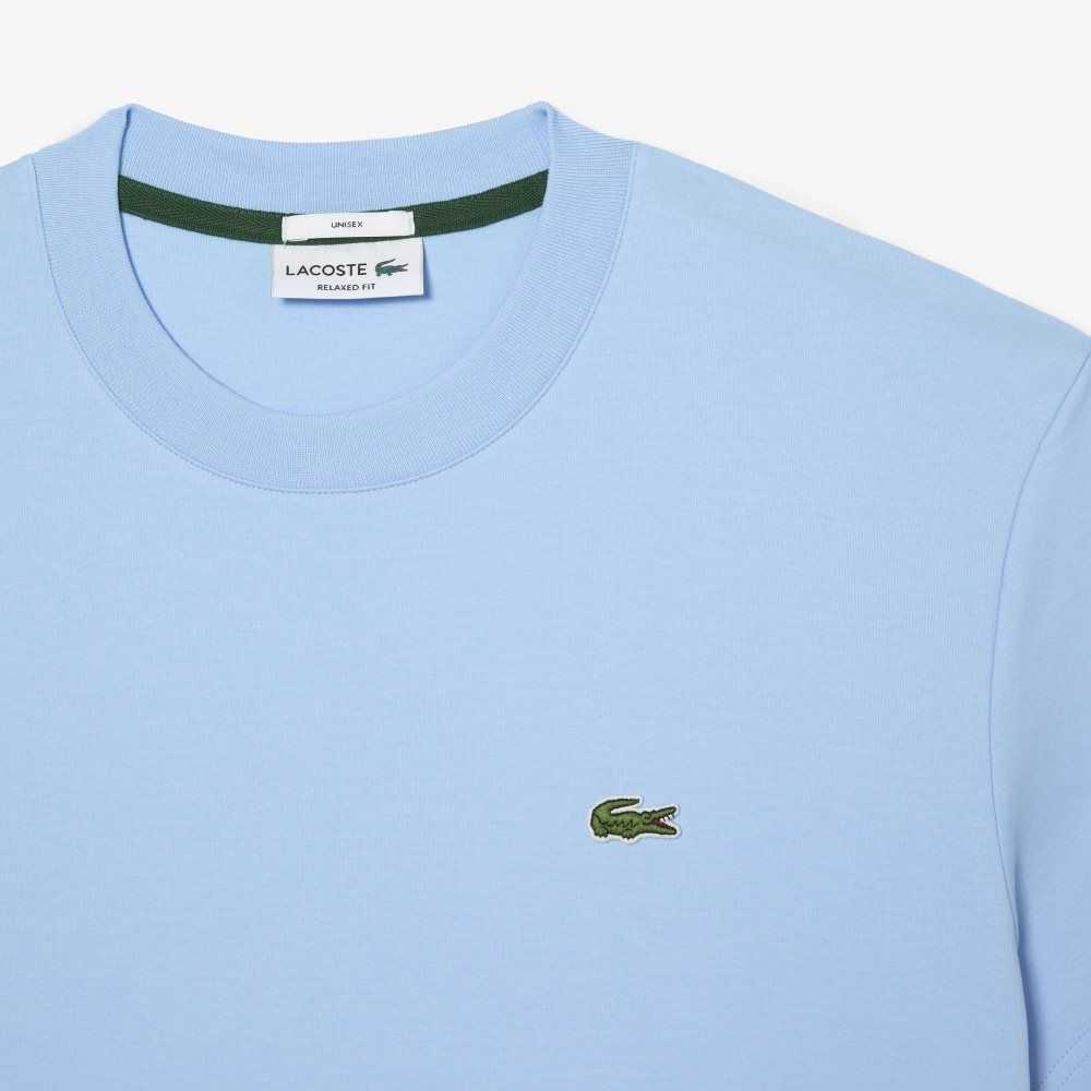 Lacoste Crew Neck Organic Algodon Azules | 3917-VFORE