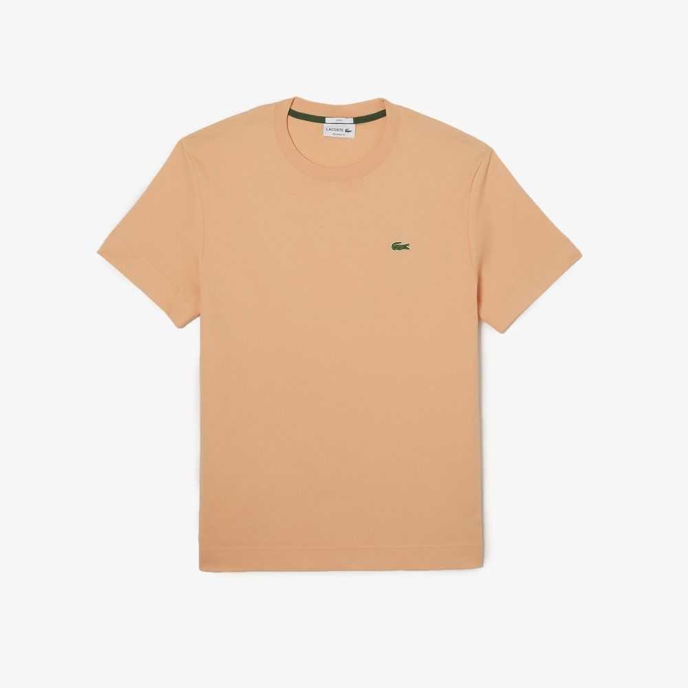 Lacoste Crew Neck Organic Algodon Naranjas Claro | 0642-CAHPF