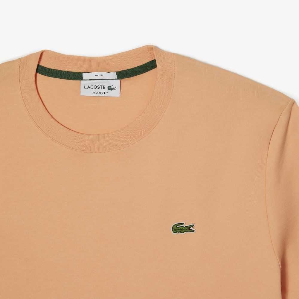 Lacoste Crew Neck Organic Algodon Naranjas Claro | 0642-CAHPF