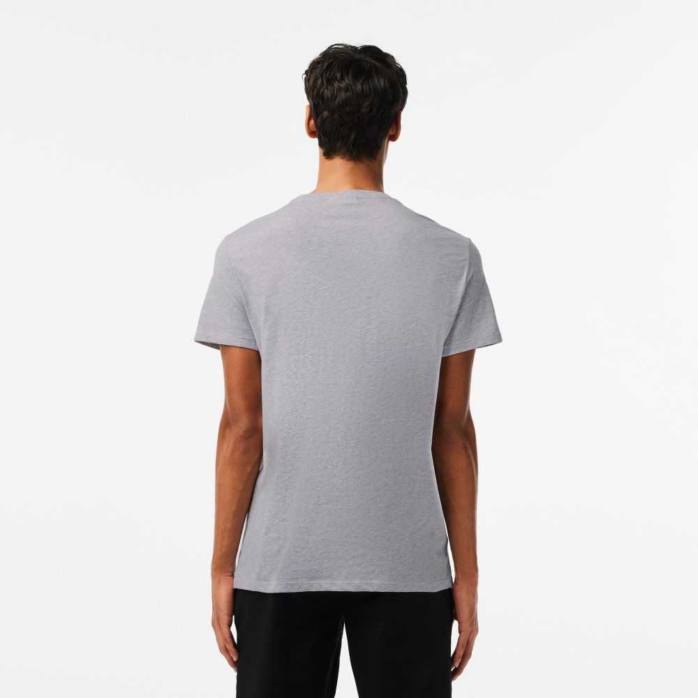 Lacoste Crew Neck Pima Algodon Jersey Gris | 4986-QAZWL