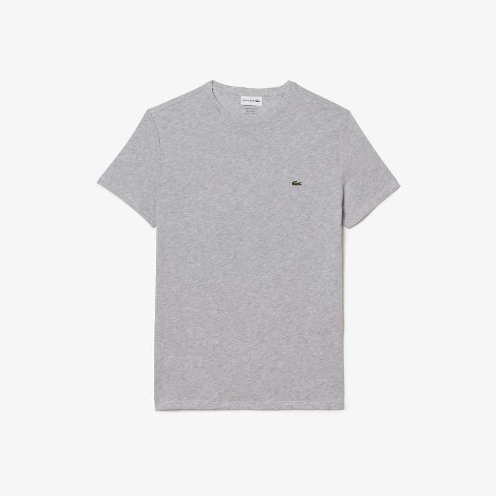 Lacoste Crew Neck Pima Algodon Jersey Gris | 4986-QAZWL