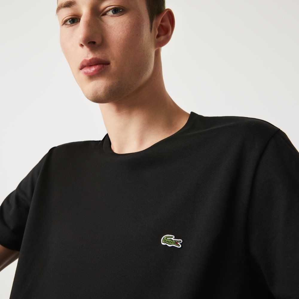 Lacoste Crew Neck Pima Algodon Jersey Negras | 2359-BUORD