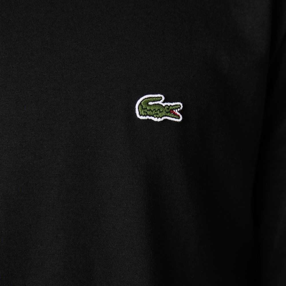 Lacoste Crew Neck Pima Algodon Jersey Negras | 4365-FLHNV