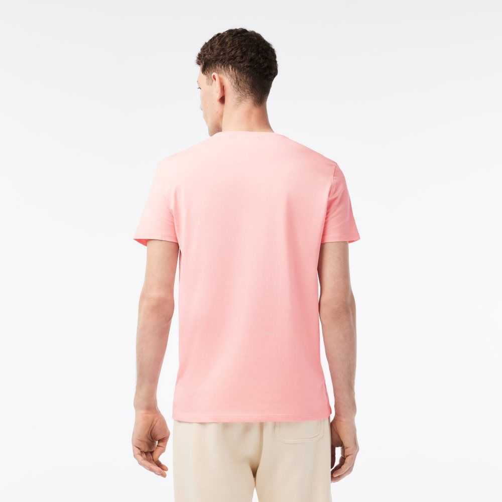 Lacoste Crew Neck Pima Algodon Jersey Rosas | 6483-WNHTS