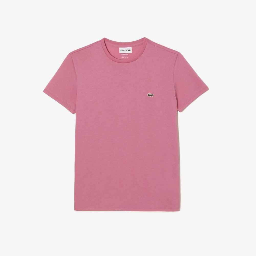 Lacoste Crew Neck Pima Algodon Jersey Rosas | 6832-WYCMO