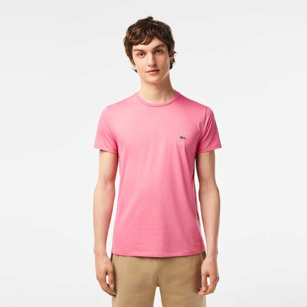 Lacoste Crew Neck Pima Algodon Jersey Rosas | 6832-WYCMO