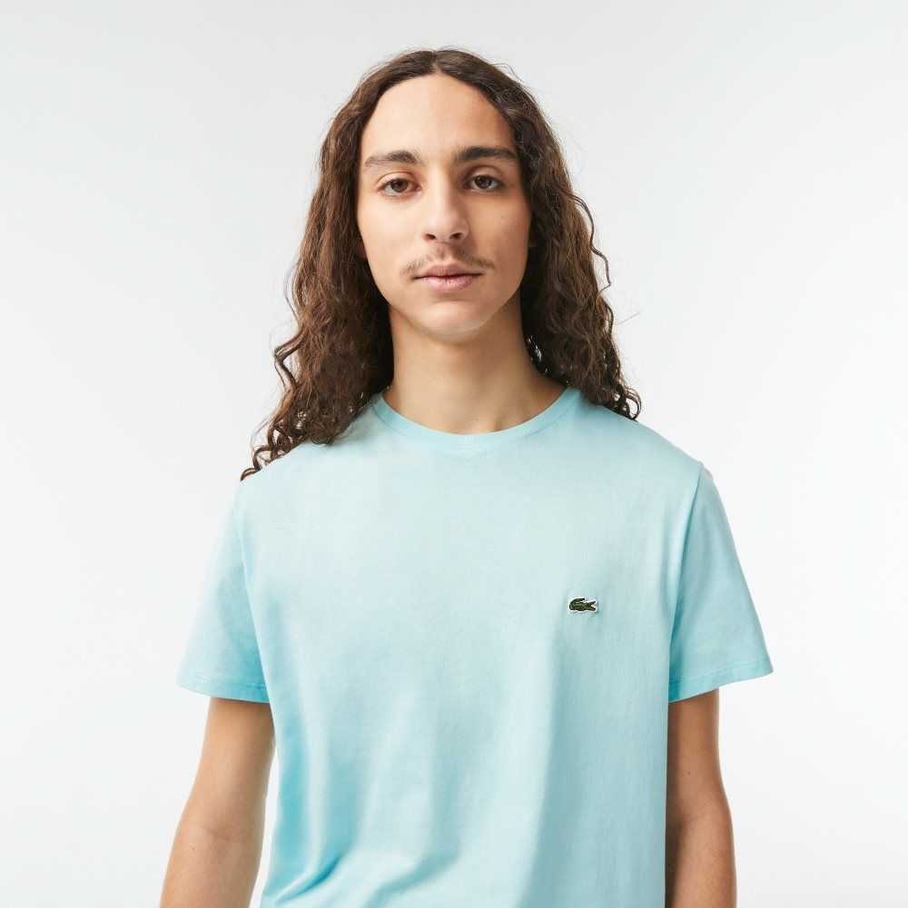 Lacoste Crew Neck Pima Algodon Jersey Verde Menta | 0627-FECZB