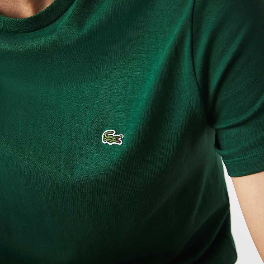 Lacoste Crew Neck Pima Algodon Jersey Verde | 5497-REOFD