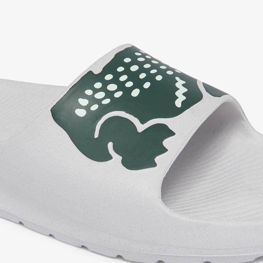 Lacoste Croco 2.0 Print Blancas Verde Oscuro | 2136-BDFWX