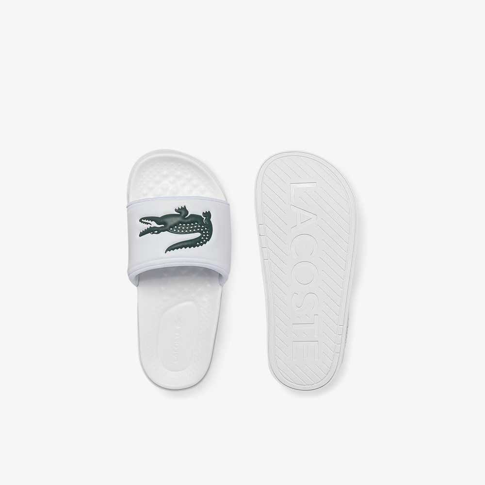 Lacoste Croco Dualiste Logo Correa Blancas Verde Oscuro | 3790-HAFSG