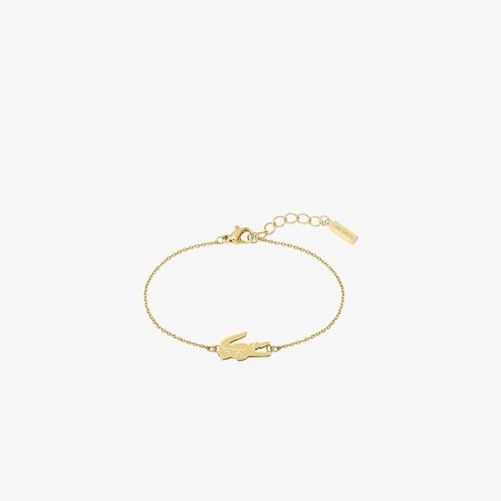 Lacoste Crocodile Bracelet Doradas | 7256-LCSRK