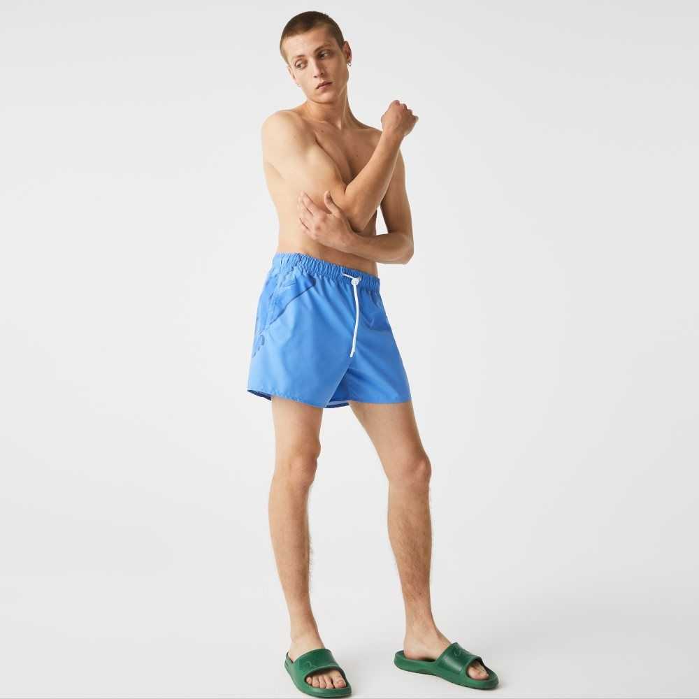 Lacoste Crocodile Built-In Mesh Boxer Azules | 1350-REGVW