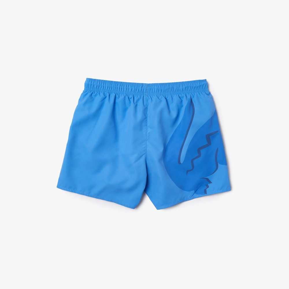 Lacoste Crocodile Built-In Mesh Boxer Azules | 1350-REGVW