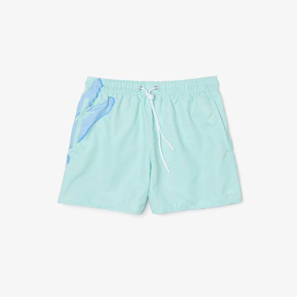 Lacoste Crocodile Built-In Mesh Boxer Turquesa | 0743-UPAYT