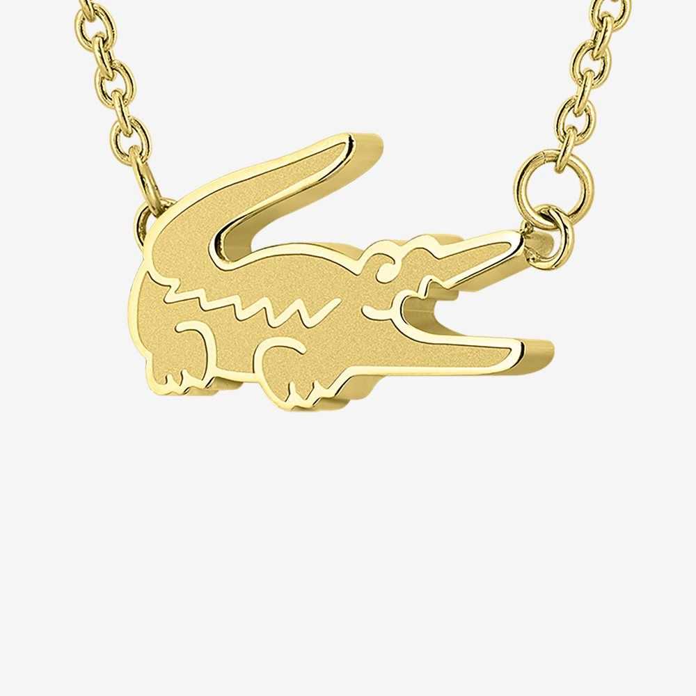 Lacoste Crocodile Necklace Doradas | 1457-JGYTA