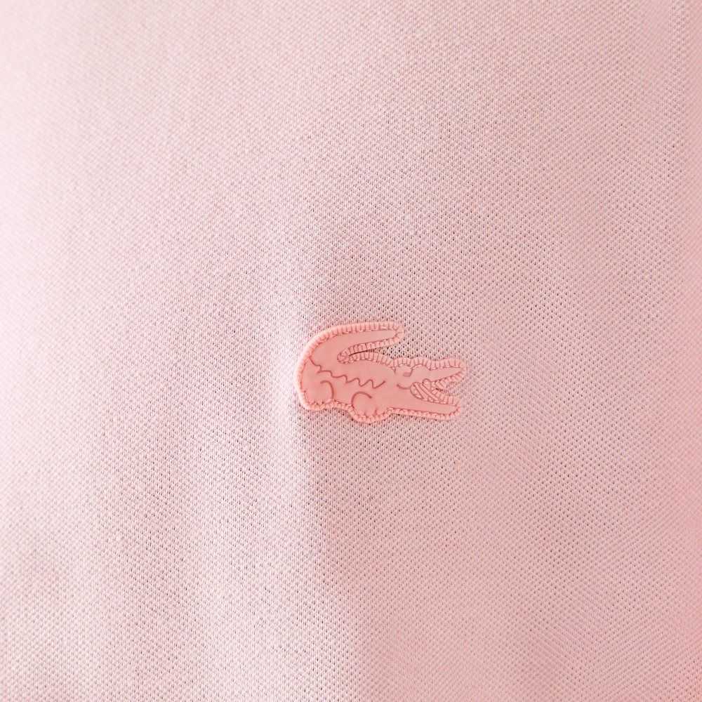 Lacoste Crocodile Print Crew Neck Stretch Organic Algodon Rosas | 9017-KMAQL