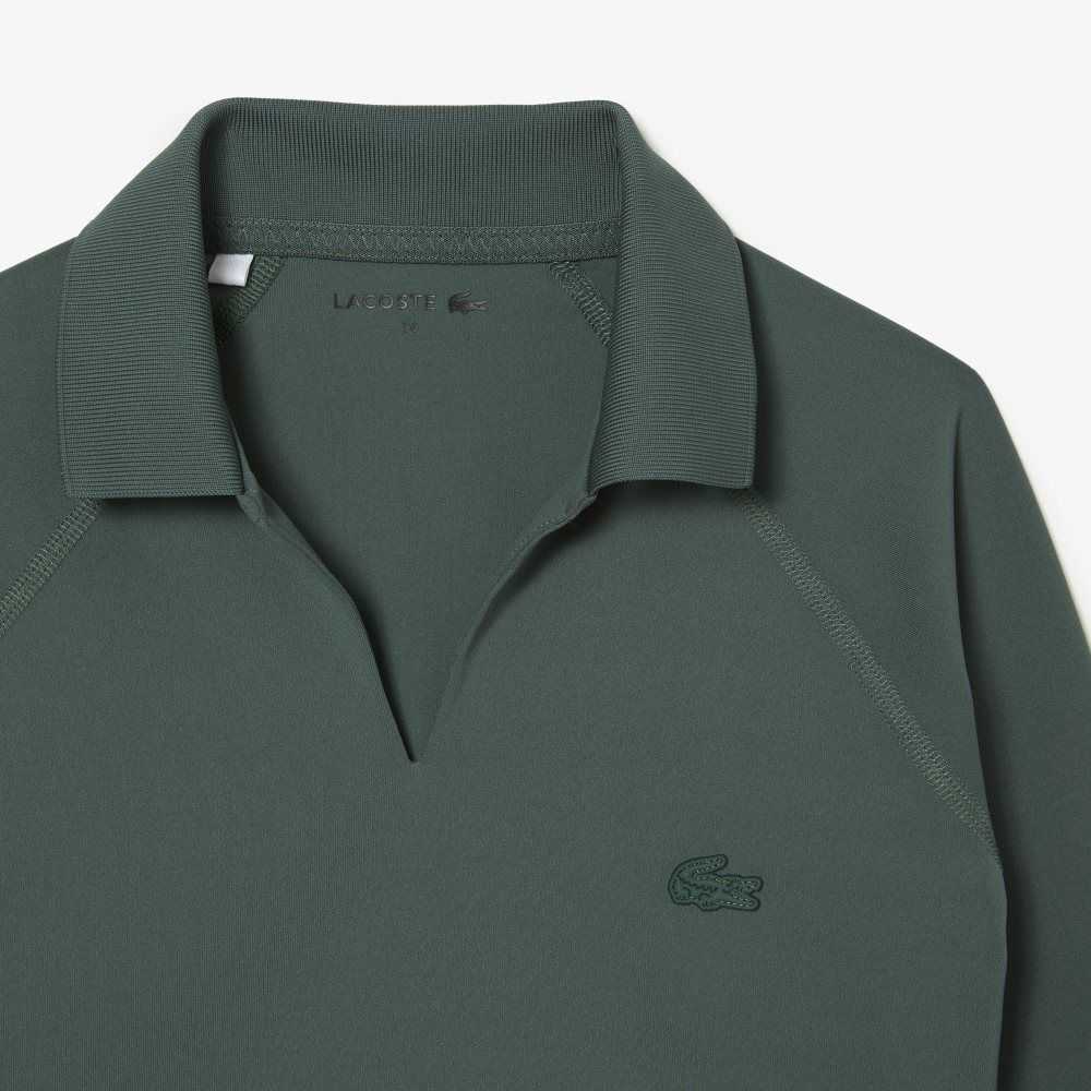 Lacoste Cropped Long Sleeve Verde | 7928-NUGTS