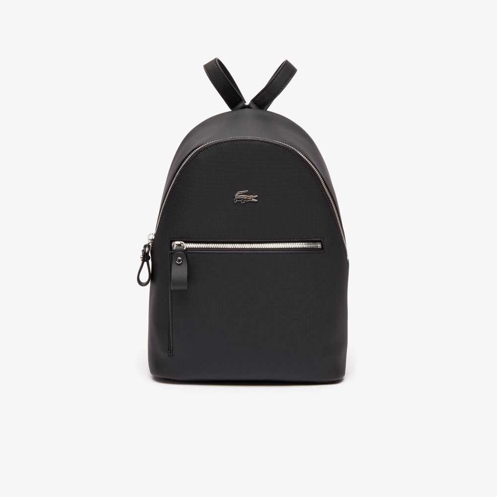 Lacoste Daily Classic Coated Pique Lona Backpack Negras | 3942-TNRMI