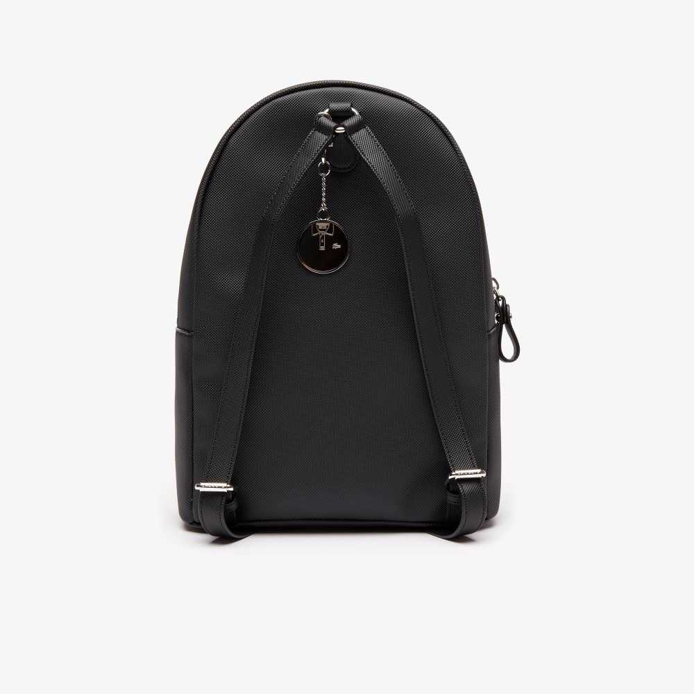 Lacoste Daily Classic Coated Pique Lona Backpack Negras | 3942-TNRMI