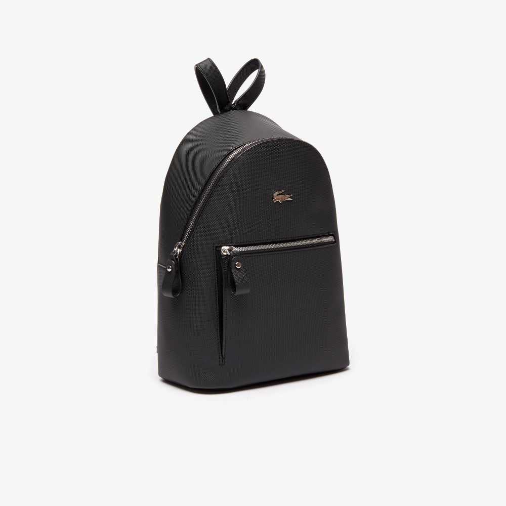 Lacoste Daily Classic Coated Pique Lona Backpack Negras | 3942-TNRMI