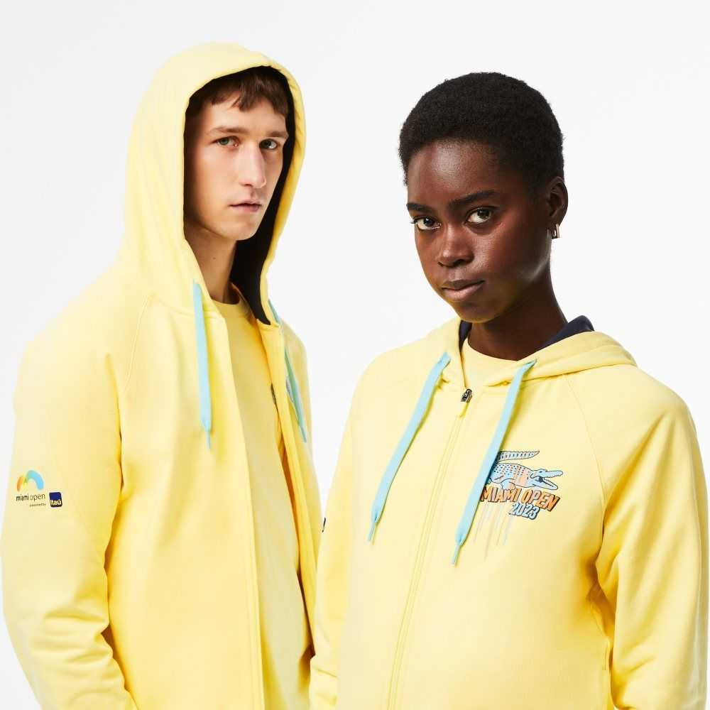 Lacoste Deporte Miami Open Edition Hoodie Amarillo | 4790-SYGEW