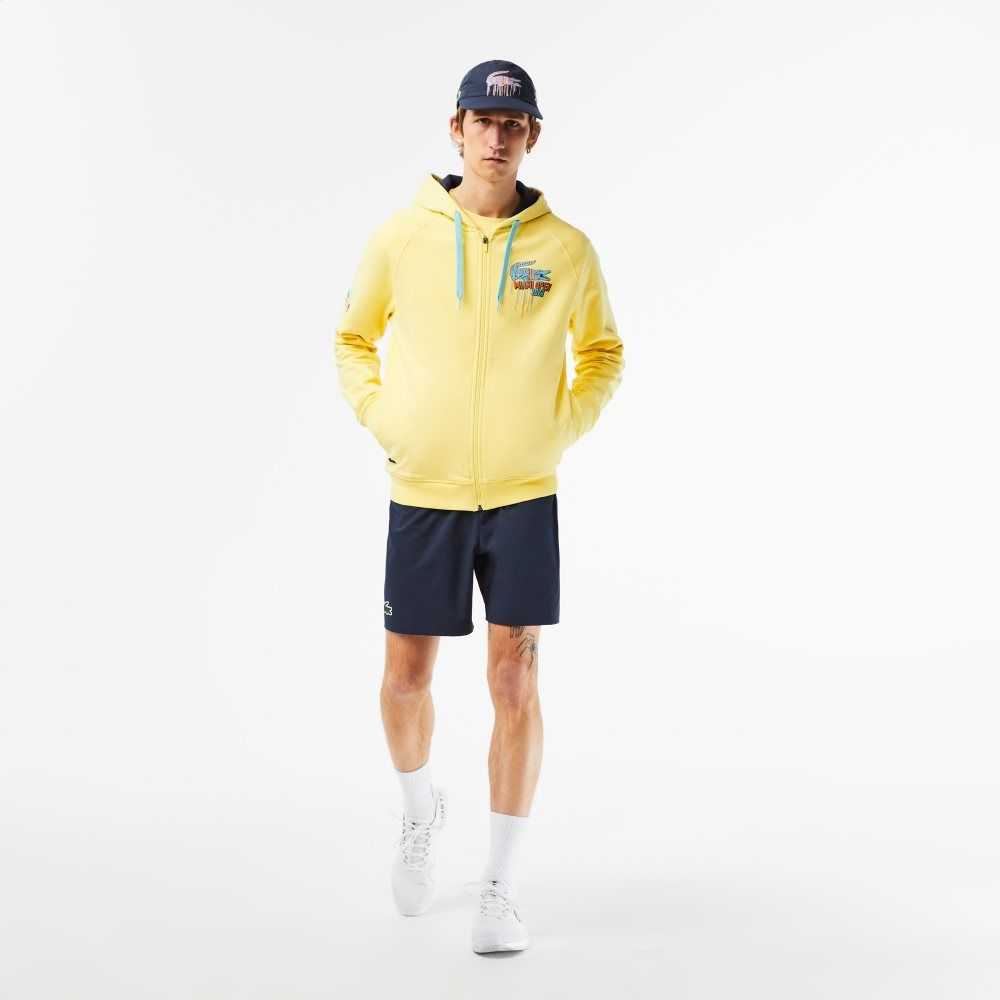 Lacoste Deporte Miami Open Edition Hoodie Amarillo | 4790-SYGEW