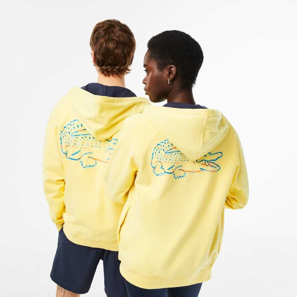 Lacoste Deporte Miami Open Edition Hoodie Amarillo | 4790-SYGEW