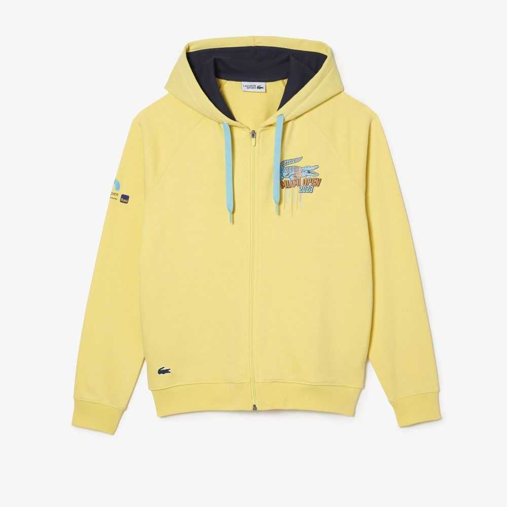 Lacoste Deporte Miami Open Edition Hoodie Amarillo | 4790-SYGEW