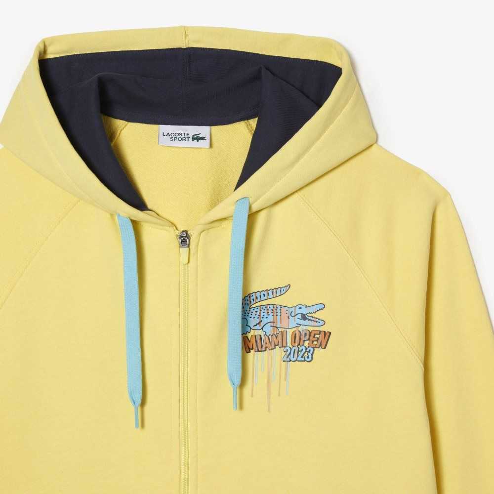 Lacoste Deporte Miami Open Edition Hoodie Amarillo | 4790-SYGEW