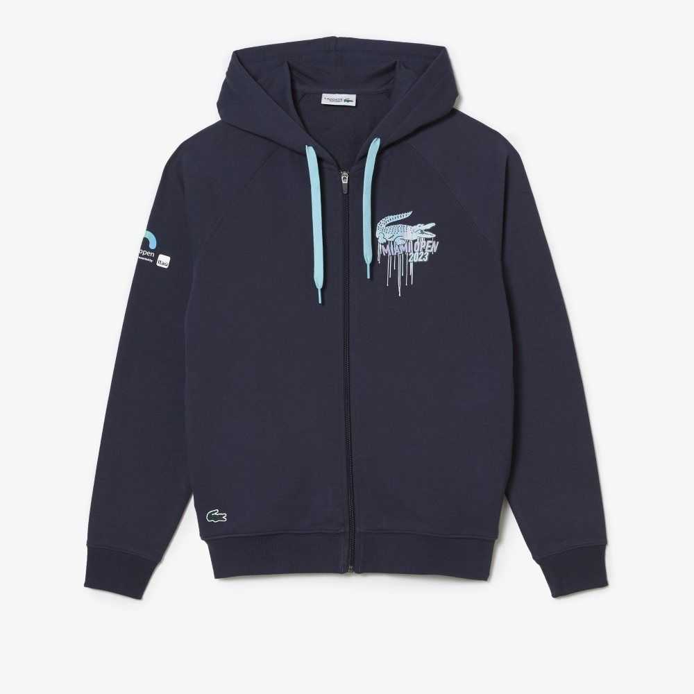 Lacoste Deporte Miami Open Edition Hoodie Azules | 5276-UXQNG