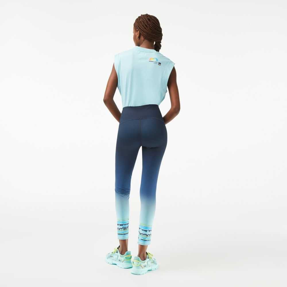 Lacoste Deporte Miami Open Edition Leggings Azules | 2670-GDEFT