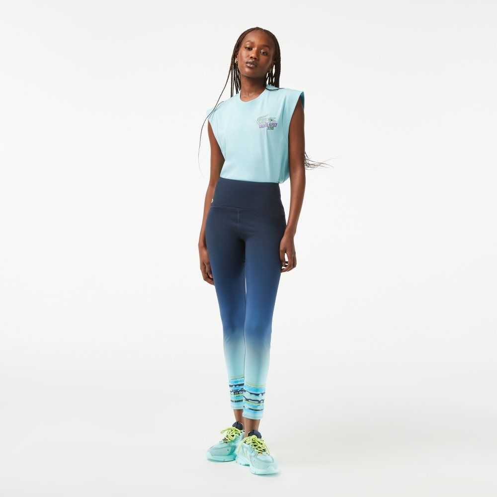 Lacoste Deporte Miami Open Edition Leggings Azules | 2670-GDEFT