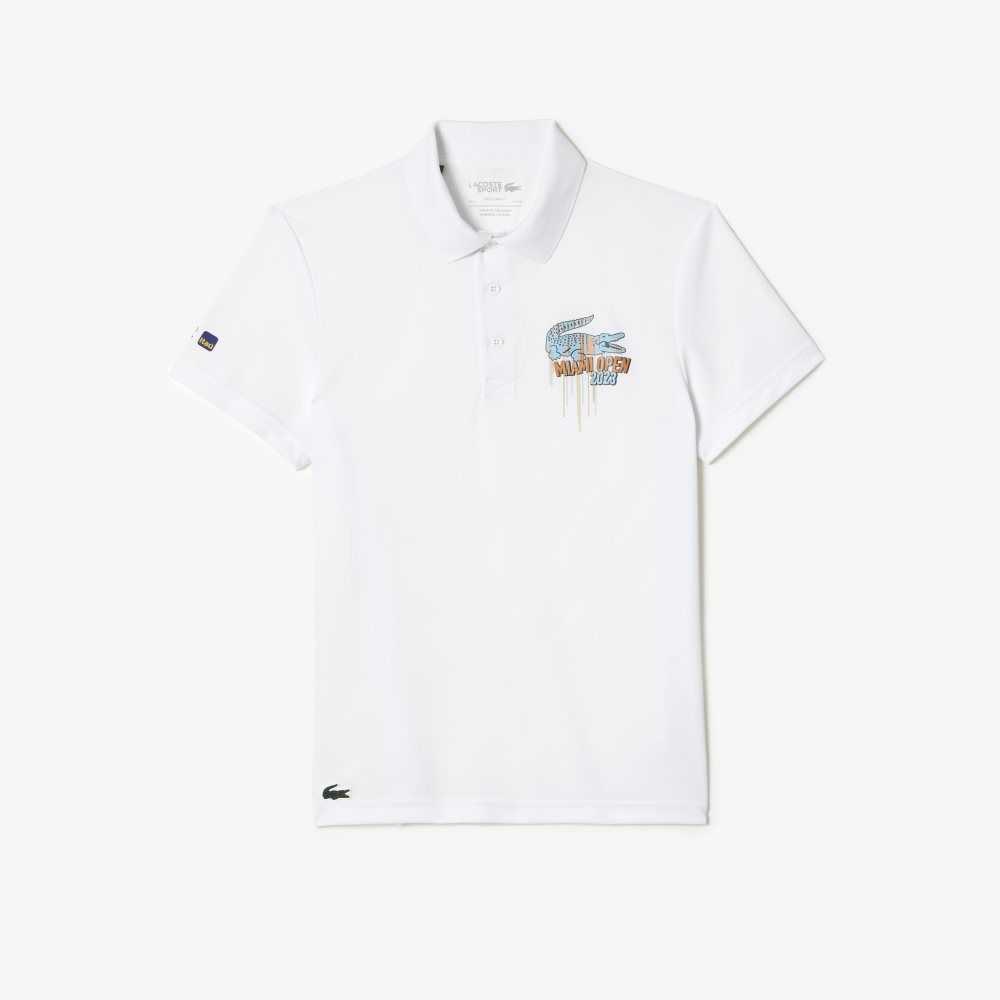 Lacoste Deporte Miami Open Edition Pique Blancas | 0832-WPZFH